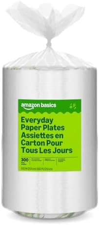 Amazon Basics Everyday Paper Plates, 8.62 Inch