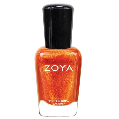 ZOYA Amy Nail Polish, Red Orange Foil Metallic Polish…