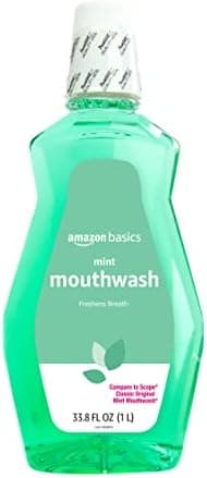 Amazon Basics Fresh Breath Mouthwash for Bad…, Refreshing Mint
