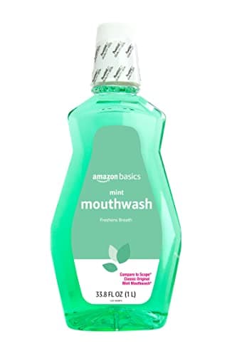 Amazon Basics Fresh Breath Mouthwash for Bad…, Refreshing Mint