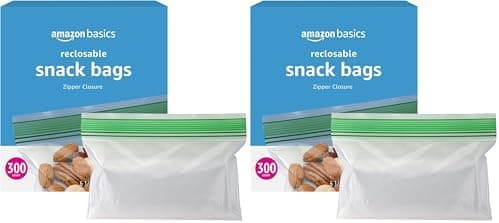 Amazon Basics Reclosable Food Storage…, 300 Count (Pack of 2)