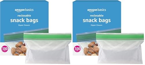 Amazon Basics Reclosable Food Storage…, 300 Count (Pack of 2)