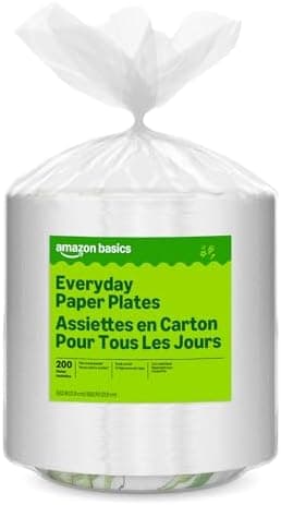 Amazon Basics Everyday Paper Plates, 8.62 Inch