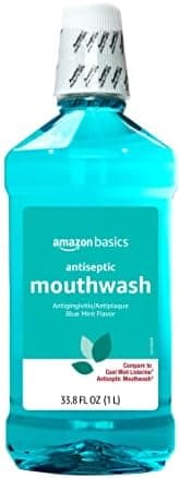 Amazon Basics Antiseptic Mouthwash, Blue Mint