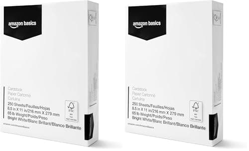 Amazon Basics Cardstock Paper, 8.5" x 11"