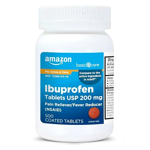 Basic Care Ibuprofen Tablets, 500 Count