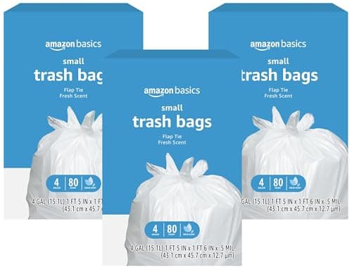 Amazon Basics Trash Bags, 4 Gallon