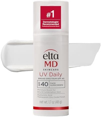 EltaMD UV Daily Untinted Face Sunscreen Moisturizer, SPF 40