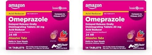 Amazon Basic Care Omeprazole Delayed Rele… — Strawberry Flavor