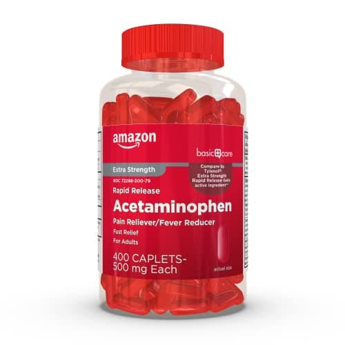 Amazon Basic Care Rapid Release Acetaminophen Caplets 500 mg