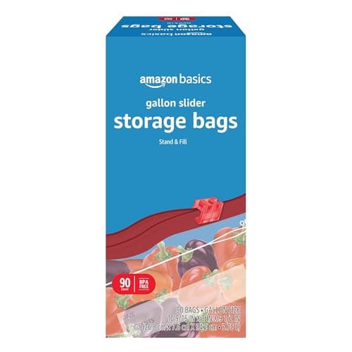 Amazon Basics Slider Gallon Food Storage Bags, BPA Free
