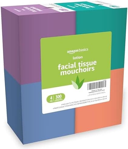 Amazon Basics Facial Tissues with Lotion, 2-Ply