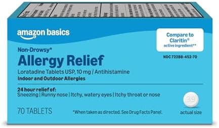 Amazon Basics Allergy Relief Loratadine Tablet…, Antihistamine