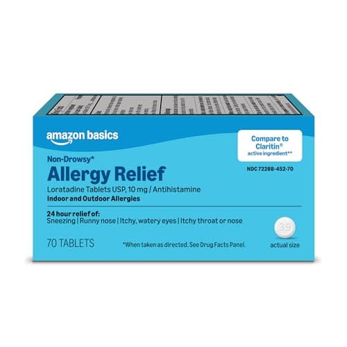 Amazon Basics Allergy Relief Loratadine Tablet…, Antihistamine