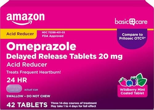 Amazon Basic Care Omeprazole Delayed Release Ta…, Acid Reducer