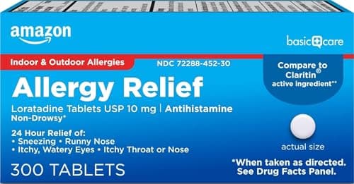 Amazon Basic Care Allergy Relief Loratadine Tablets 10 mg