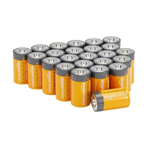 Amazon Basics 24-Pack D Cell Alkaline All-Purpose Batteries