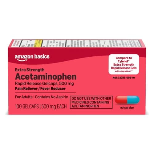 Amazon Basics Extra Strength Acetaminophen Rapid… — Pack of 1