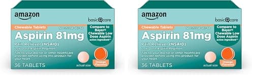 Amazon Basic Care Low Dose Chewable Aspirin 81 mg Tablets