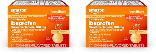 Amazon Basic Care Children's Ibuprofen Chewable Tablets 100 mg