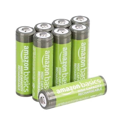 Amazon Basics 8-Pack Rechargeable AA NiMH High… — Pre-Charged
