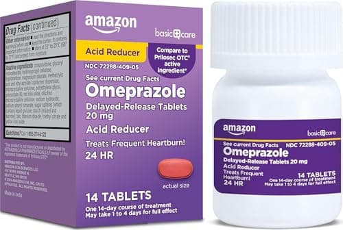 Amazon Basic Care Omeprazole Delayed Release Ta…, Acid Reducer