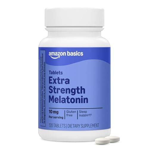 Amazon Basics Extra Strength Melatonin Tablets, 10 mg