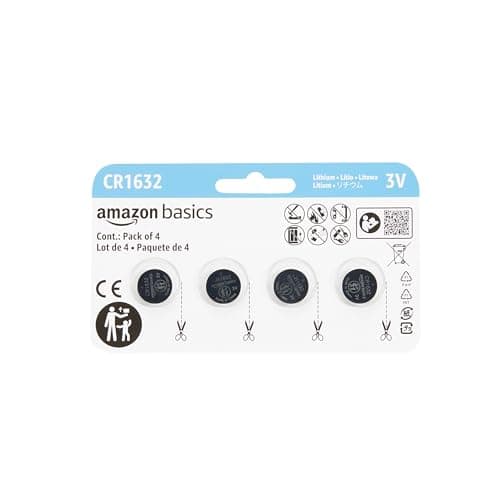 Amazon Basics 4-Pack CR1632 3 Volt Lithiu…, Long Lasting Power