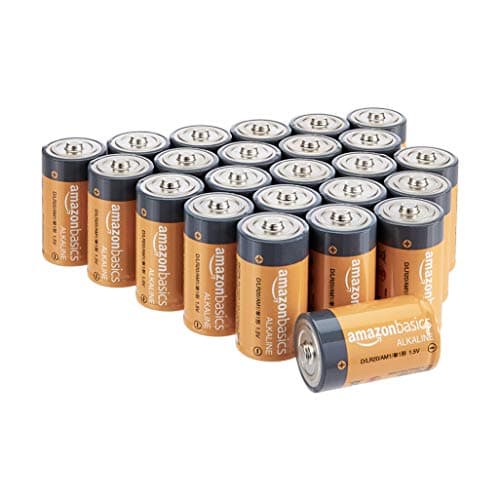 Amazon Basics 96-Count D Cell Alkaline Batteries, 1.5 Volt