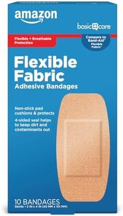 Amazon Basic Care Flexible Fabric Adhesive…, XL (2 in x 4 in)