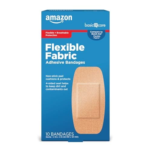 Amazon Basic Care Flexible Fabric Adhesive…, XL (2 in x 4 in)
