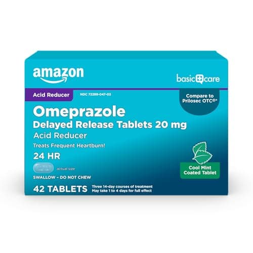 Amazon Basic Care Omeprazole Delayed Release Table…, Cool Mint