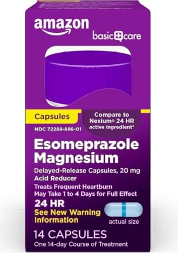 Amazon Basic Care Esomeprazole Magnesium Delayed Relea… — Blue