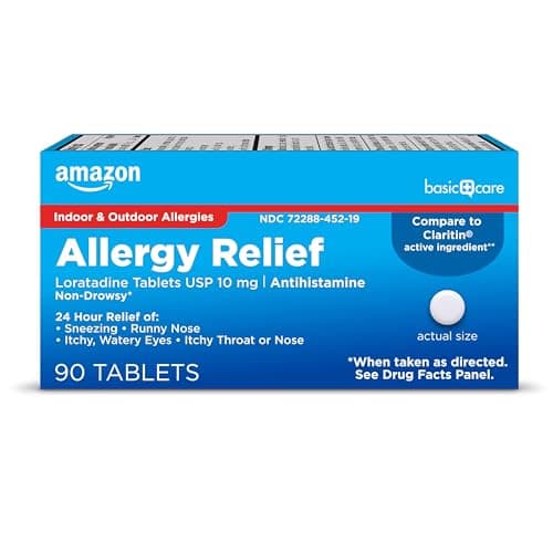 Amazon Basic Care Allergy Relief Loratadine Tablets…, 90 Count