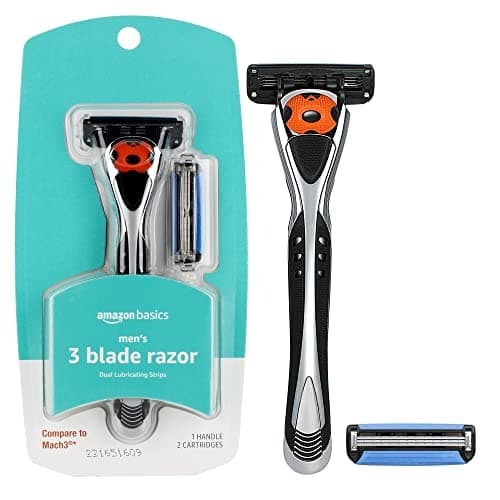 Amazon Basics 3-Blade MotionSphere Razor for Men with Dual…