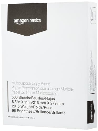 Amazon Basics Multipurpose Copy Printer Paper, 8.5 x 11 Inches