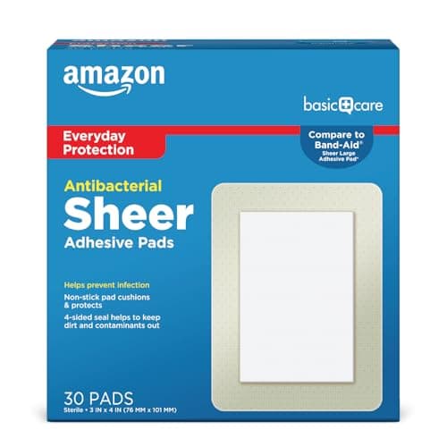 Amazon Basic Care Sheer Adhesive Pad Band…, Scrapes and Wounds