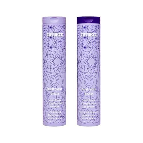 Amika bust your brass cool blonde strength repair shampoo +…