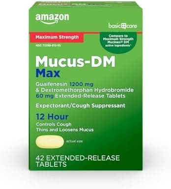 Amazon Basic Care Maximum Strength Mucus DM