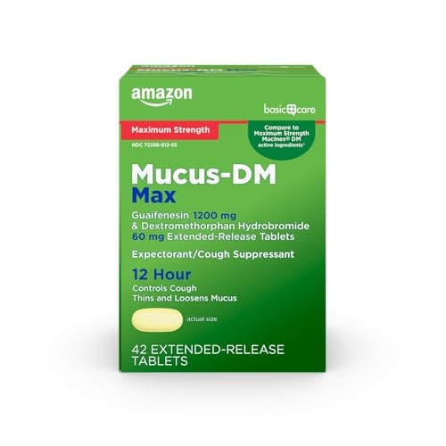 Amazon Basic Care Maximum Strength Mucus DM