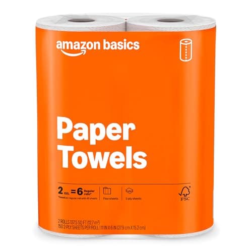Amazon Basics 2-Ply Flex-Sheets Paper Towels, 2-Pack