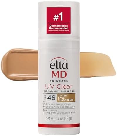 EltaMD UV Clear Tinted Face Sunscreen with Zinc Oxide, SPF 46