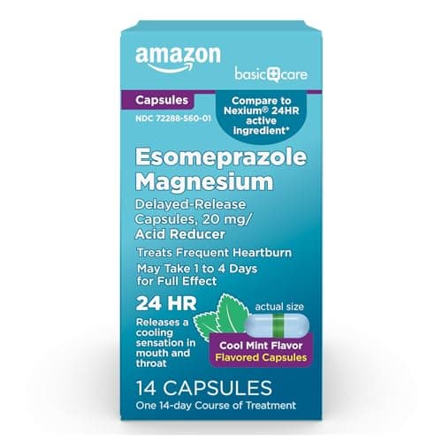 Amazon Basic Care Esomeprazole Magnesium D… — Cool Mint Flavor