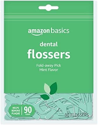 Amazon Basics Mint Dental Flossers, Shred Resistant
