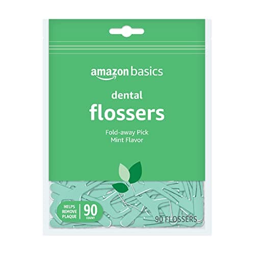 Amazon Basics Mint Dental Flossers, Shred Resistant