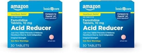 Amazon Basic Care Acid Reducer Famotidi…, 30 Count (Pack of 2)