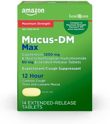Amazon Basic Care Maximum Strength Mucus DM