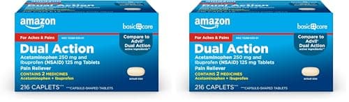 Amazon Basic Care Dual Action Acetaminophen 250 mg…