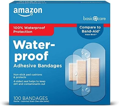 Amazon Basic Care Waterproof Clear Adhesive… — Assorted Sizes