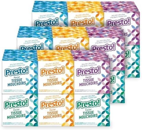 Amazon Basics Ultra-Soft 3-Ply Premium Facial…, Colorful Boxes